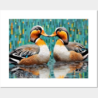 Mandarin Duck Animal Bird Art Decor Posters and Art